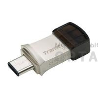 USB 3.0  128GB  Transcend  JetFlash 890S  (Type C + Type A)  OTG  серебро