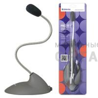 Микрофон DEFENDER MIC-111, серый, для компьютеров, кабель 1,5 м. (1/100)