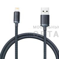 Кабель Usb to Lightning Baseus Crystal Shine Series Fast Charging Data 2.4A 1.2m Black