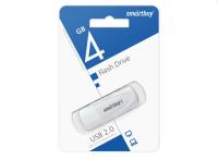 Флешка USB 4Gb SmartBuy Scout, USB 2.0, белый