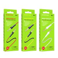 Aux-кабель Jack 3,5mm(m)-Jack 3,5mm(m) Borofone BL6, 1m, желтый