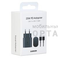 Orig Samsung, СЗУ в комплекте 25W PD Adapter USB-C to USB-C Cable, черный