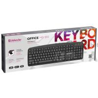 Клавиатура проводная DEFENDER Office HB-910 RU,черный,полноразмерная (1/20) Клавиатура проводная DEFENDER Office HB-910 RU,черный,полноразмерная (1/20)