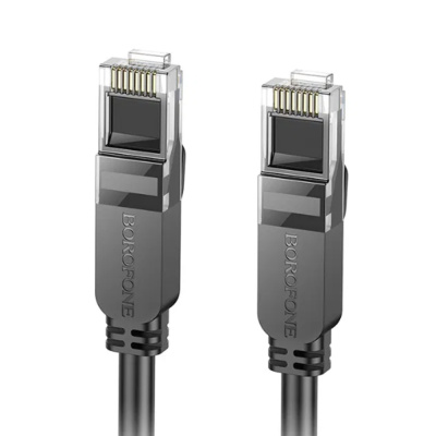 Патч корд UTP RJ45 - RJ45 Borofone BUS01, 1.0м, черный
