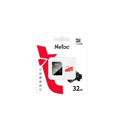 Карта памяти 32 Гб MicroSD Netac  P500  Eco  Class 10 + SD адаптер